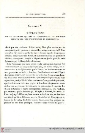Chapitre V. Réflexions