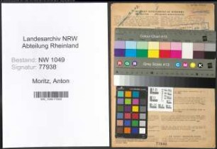 Entnazifizierung Anton Moritz , geb. 18.05.1909 (Gewerbelehrer)