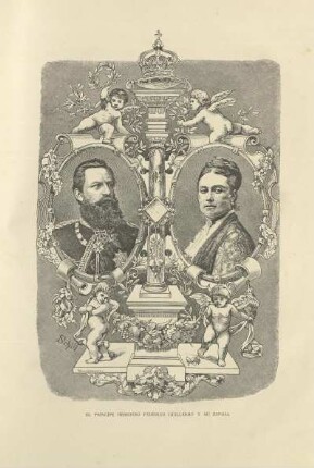 El principe heredero Federico Guillermo y su esposa