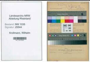 Entnazifizierung Wilhelm Krollmann , geb. 28.03.1903 (Bergmann)