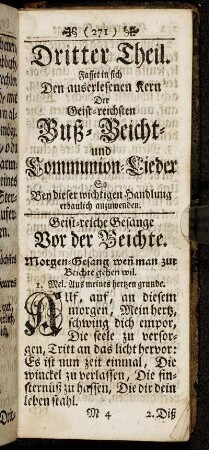 Geist-reiche Gesänge Vor der Beichte.