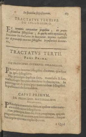 Tractatus Tertius De Syllogismo.