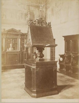 Kapelleneinrichtung aus Eiche, Museo Nazionale del Bargello, Florenz