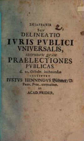 Skiagraphia, seu delineatio iuris publici universalis