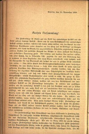 Geehrte Versammlung!