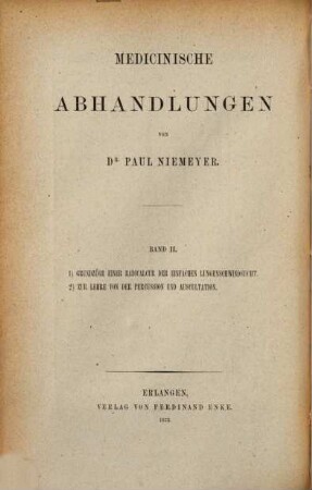 Medicinische Abhandlungen, II
