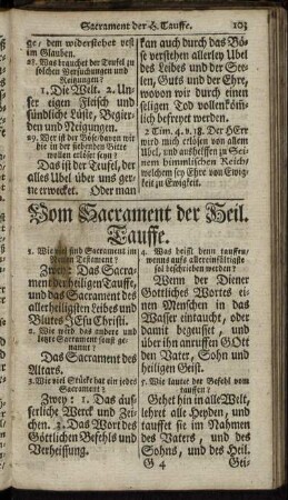 Vom Sacrament der Heil. Tauffe