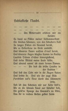 Schlaflose Nacht.