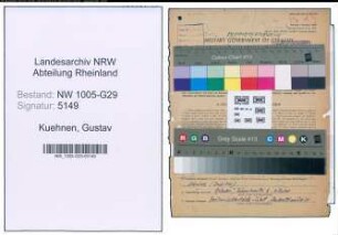Entnazifizierung Gustav Kuehnen , geb. 18.12.1902 (Ingenieur)