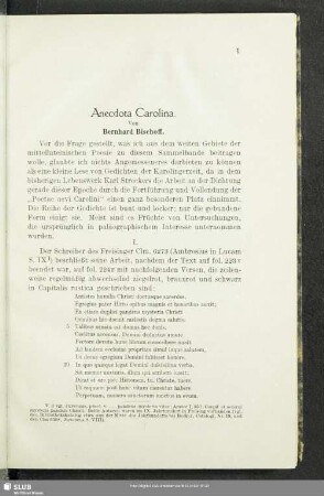 Anecdota Carolina