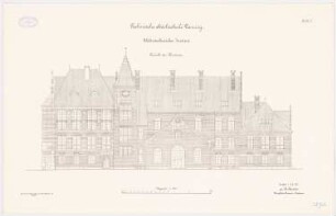 Elektrotechnisches Institut der Technischen Hochschule Danzig: Westansicht 1:100