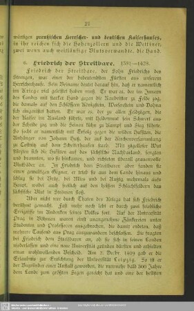6. Friedrich der Streitbare. 1381-1428