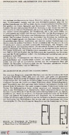 Die Architektur bis Anfang des 17. Jahrhunderts