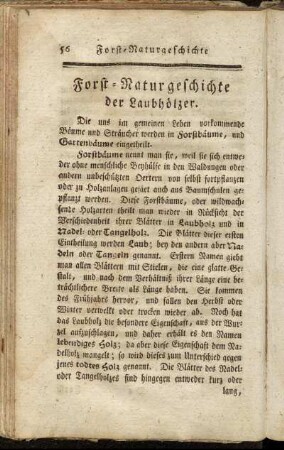 Forst-Naturgeschichte der Laubhölzer.