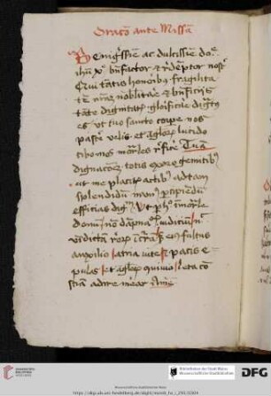 Oratio ante missam