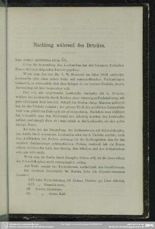 Nachtrag während des Druckes