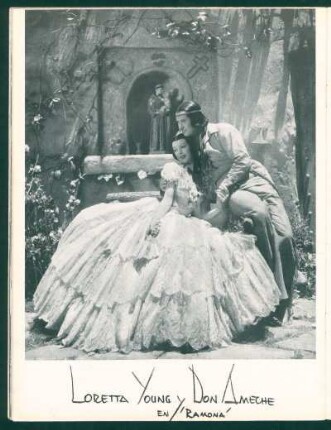 Loretta Young y Don Ameche en "Ramona"