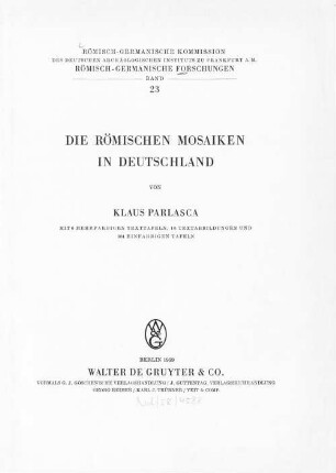 Die römischen Mosaiken in Deutschland