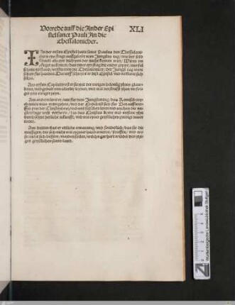 Die Ander Epistel sanct Pauli An die Thessalonicher