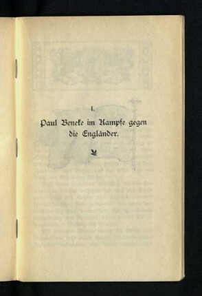 Paul Beneke im Kampfe gegen die Engländer