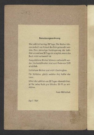 Benutzungsordnung