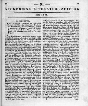 Geschichte des Preußischen Staates und Volkes, für alle Stände. Bd. 1. Bearbeitet v. E. F. R. Heinel. Danzig: Gerhard 1835