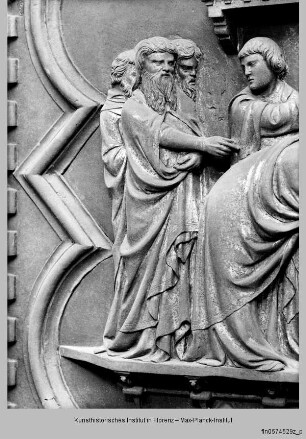Türreliefs : Szenen Johannes' des Täufers : Besuch der Jünger beim Kerker des Johannes