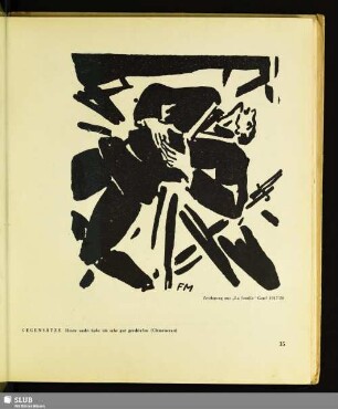 Gegensätze. Heute nacht habe ich sehr gut geschlafen (Clemenceau) : Zeichnung aus "La feuille", Genf 1917/20