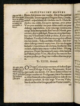 39v-40r, Ta XIII. Articul. (14. Od Poklyzane inu Shegnovane h timu Pridigarstvu)