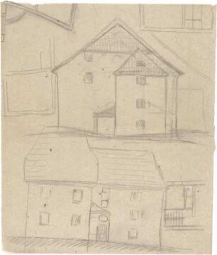 Hildebrand, Adolf von; Haus Schlederloh - Teilgrundriss, Ansichten