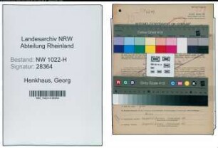 Entnazifizierung Georg Henkhaus , geb. 08.02.1898 (Gastwirt)