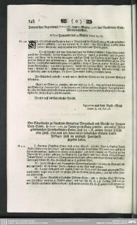 N.110. Hanauisches Regierungs-Protocoll, vom 9. Martii. 1566. das Nauheimer Saltz-Wesen betreffend