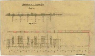 Billing, Hermann; Diedesheim - Neckarelz; Portland - Zementwerke - Kugelmühle, Fundament, Schnitt A-B (Grundriss;Schnitt)