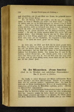 ¬Der¬ Pflaumenbaum (Prunus domestica) : (Stoff für die Mitelstufe einer mehrklassigen Elementarschule)