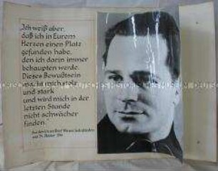 Ausstellungstafel über Werner Seelenbinder
