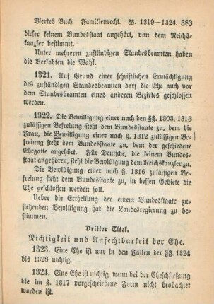 Dritter Titel. Nichtigkeit und Anfechtbarkeit der Ehe