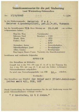 Fad, Heinrich