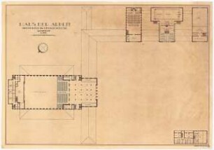Haus der Arbeit mit Thingplatz Schinkelwettbewerb 1936: Grundriss OG 1:200