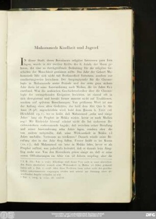 Muhammeds Kindheit und Jugend