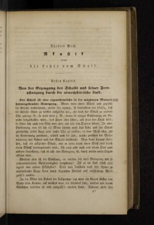 Fünftes Buch. Akustik oder die Lehre vom Schall.