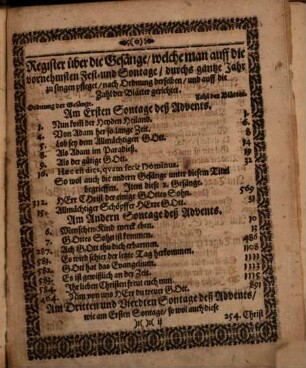 Dreßdenisch Gesangbuch Christlicher Psalmen und Kirchenlieder, Herrn D. Martini Lutheri, und anderer Gottseligen Lehrer und frommen Christen, theils mit den Noten und ihren rechten Melodeyen gesatzt ... : Jetzo auffs neue revidirt, nach der Jahrzeit und Herrn Lutheri Catechismo fein ordentlich zu gerichtet, und mit etlich 100. neuen Liedern, neben den vorigen Gesängen vermehret und verbessert ...