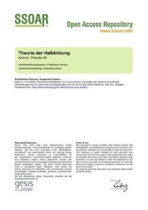 Theorie der Halbbildung