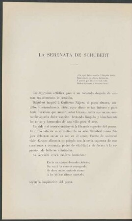 La serenata de Schúbert