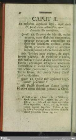 Caput II. De multorum angelorum lapsu, deque doni- & facultatibus naturalibus, quae damnatis illis remanserunt