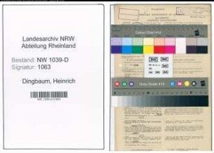 Entnazifizierung Heinrich Dingbaum , geb. 22.12.1919 ()