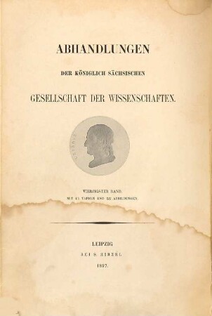 Abhandlungen der Mathematisch-Physischen Klasse der Königlich-Sächsischen Gesellschaft der Wissenschaften. 23. 1896/97 (1897)