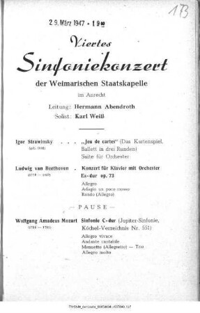 Viertes Sinfoniekonzert