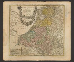 Belgii Universi : seu Inferioris Germaniae quam XVII Provinciae, Austriaco, Gallico et Batavo Sceptro parentes constituunt, nova Tabula Geographica