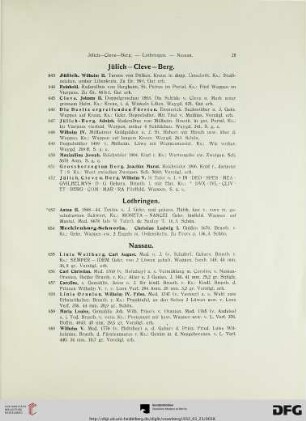 Jülich – Cleve – Berg (Nr. 643-652)