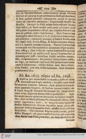 Ab An. 1655. usque ad An. 1658